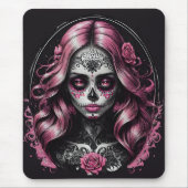 Pink Sugar Skull-no 2 Mousepad (Vorne)
