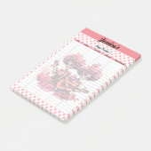 Pink Sugar Skull Steps Tracker Post-it Klebezettel (angewinkelt)