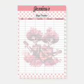 Pink Sugar Skull Steps Tracker Post-it Klebezettel (Vorderseite)