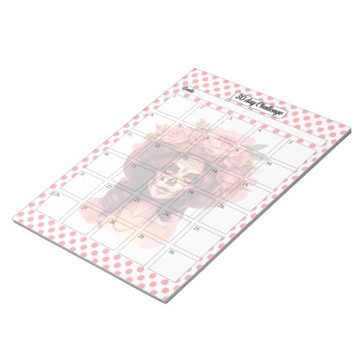 Pink Sugar Skull Weichtracker Notizblock (angewinkelt)