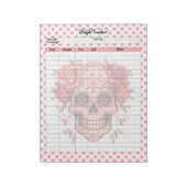 Pink Sugar Skull Weichtracker Notizblock (Rotiert)