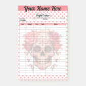 Pink Sugar Skull Weichtracker Post-it Klebezettel (Vorderseite)