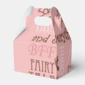 Pink Sugar und Spice Girl Babydusche Geschenkschachtel (Rückseite)