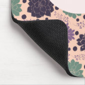 Pink Sukkuline Monogram Script Mousepad (Ecke)