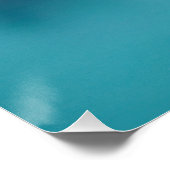 Pink "Summer" Balloons on Vibrant Turquoise Poster (Ecke)