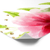 Pink Summer Blume 21. Geburtstag Willkommen Poster (Ecke)