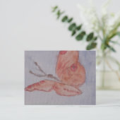Pink Summer Butterfly Postkarte (Stehend Vorderseite)