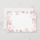 Pink Summer Floral Ice Cream Thema Danke Karte (Rückseite)