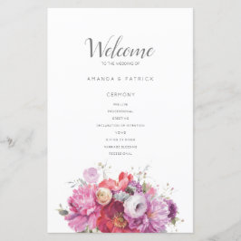 Pink Summer Floral Watercolor Hochzeit