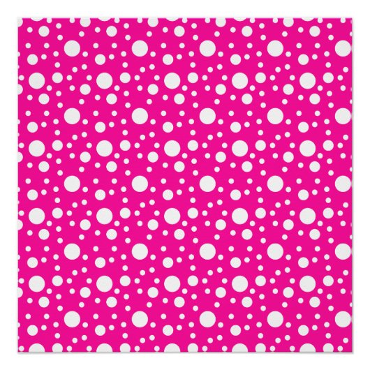 Pink Summer Polka Dots Poster (Vorderseite)