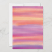 Pink Summer Sunset Neutral Baby Dusche laden ein Einladung (Rückseite)