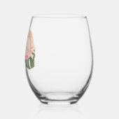 Pink Summertime Glam Bachelorette | Braut Weinglas Ohne Stiel (Links)