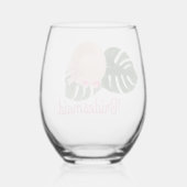 Pink Summertime Glam Bachelorette | Bridesmaid Weinglas Ohne Stiel (Rückseite)