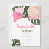 Pink Summertime Glam | Bachelorette Weekend Einladung (Vorderseite)