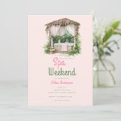 Pink Summertime Glam | Bachelorette Weekend Einladung (Stehend Vorderseite)