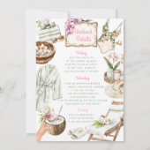 Pink Summertime Glam | Bachelorette Weekend Einladung (Rückseite)