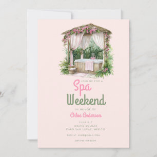 Pink Summertime Glam   Bachelorette Weekend Einladung