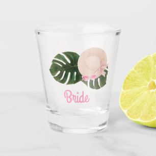 Pink Summertime Glam Braut Schnapsglas