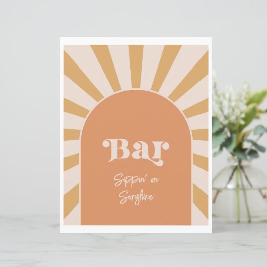 Pink Sun Bar Sign (Stehend Vorderseite)