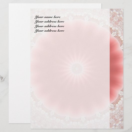 Pink Sun Briefbogen (Vorne/Hinten)