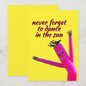 Pink Sun Dancer  Einladung (Vorne/Hinten)