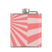 Pink Sunburst "Add Your Name" Flachmann (Rückseite)