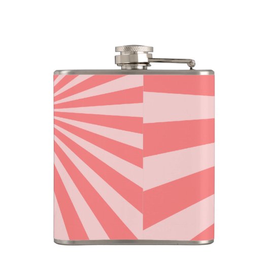 Pink Sunburst "Add Your Name" Flachmann (Rückseite)