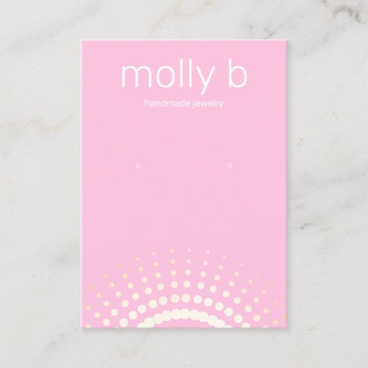 Pink Sunburst Earring Juwelry Display Holder Visitenkarte (Vorderseite)