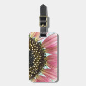 Pink Sunflower Custom Gepäckmarke Gepäckanhänger (Vorderseite vertikal)