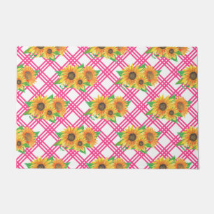 Pink Sunflower Fußmatte