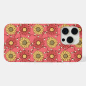 Pink Sunflowers Christmas iPhone Hülle (Rückseite (Horizontal))