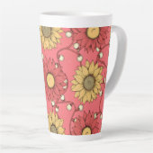 Pink Sunflowers Christmas Milchtasse (Rechte Ecke)