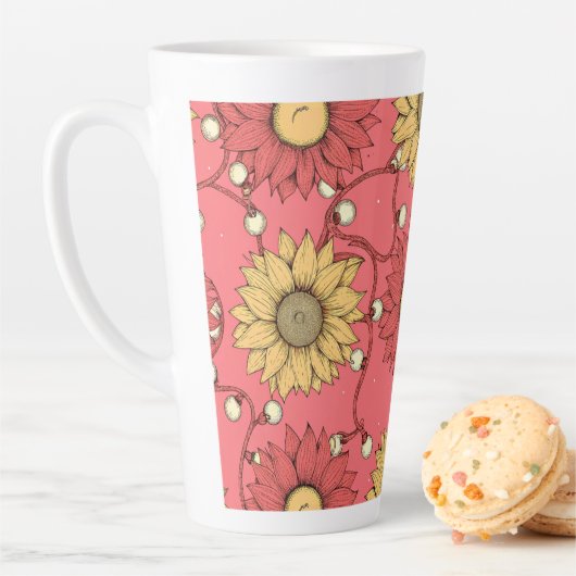 Pink Sunflowers Christmas Milchtasse (Beispiel)