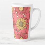 Pink Sunflowers Christmas Milchtasse (Rechts)