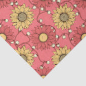 Pink Sunflowers Christmas Seidenpapier (Detail)