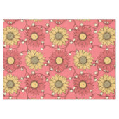 Pink Sunflowers Christmas Tischdecke (Vorderseite (Horizontal))