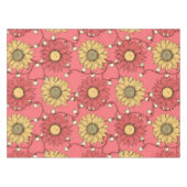 Pink Sunflowers Christmas Tischdecke (Vorderseite (Horizontal))