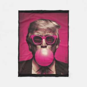Pink Sungles Trump Bubble Gum Fleecedecke