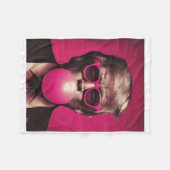 Pink Sungles Trump Bubble Gum Fleecedecke (Vorderseite (Horizontal))