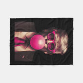 Pink Sungles Trump Bubble Gum Shirt 2024 Vote Pres Fleecedecke (Vorderseite (Horizontal))