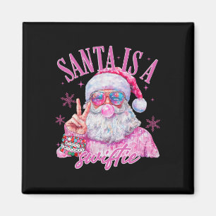 Pink Sungles Weihnachtsmann ist ein schwungvoller  Magnet