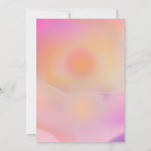 Pink Sunrise Gradient Ästhetik Einladung (Rückseite)