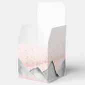 Pink Sunrise Mountain Wedding Square Gefallen Box Geschenkschachtel (Geöffnet)