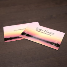 Pink Sunset Business Card