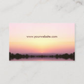 Pink Sunset Business Card Visitenkarte (Rückseite)