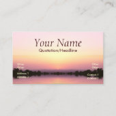 Pink Sunset Business Card Visitenkarte (Vorderseite)