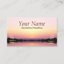 Pink Sunset Business Card Visitenkarte