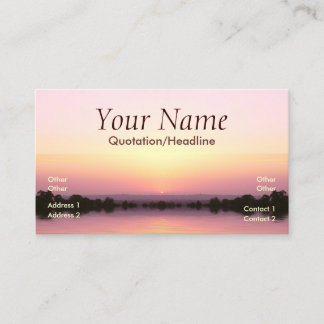 Pink Sunset Business Card Visitenkarte