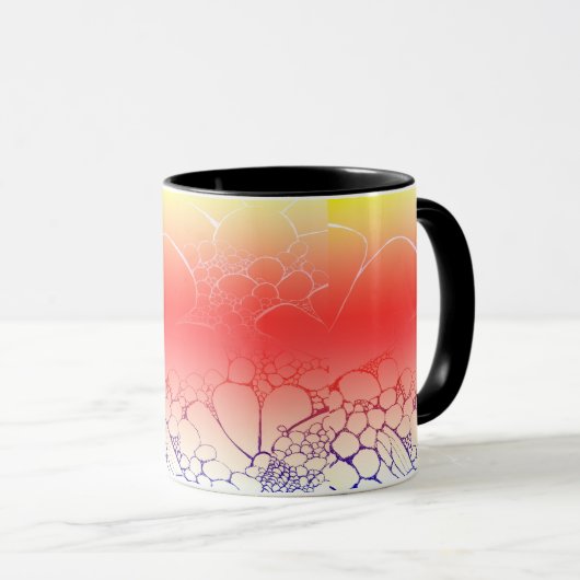 Pink Sunset Daisies Tasse (VorderseiteRechts)