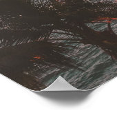 Pink Sunset Ocean Beach Palm Fotoster Poster (Ecke)
